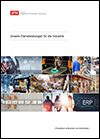 Titelseite der IPH-Broschüre „Unsere Dienstleistungen für die Industrie“ mit Bildcollage aus Produktion und Technik