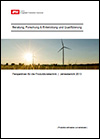 Titelseite des IPH-Jahresberichts 2013 mit Windkraftanlagen vor einem goldgelben Abendhimmel