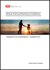 Titelseite des IPH-Jahresberichts 2016 mit der Silhouette einer Person, die einem kleinen Roboter vor Sonnenuntergang die Hand gibt
