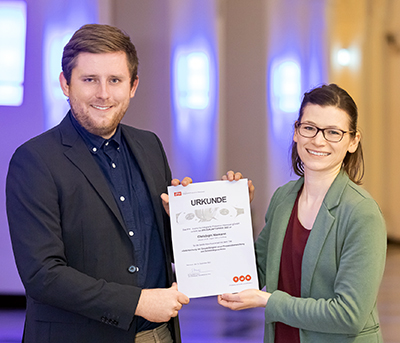 Christoph Niemann und Mareile Kriwall bei der Verleihung des IPH-Zukunftspreises 2023